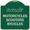 Signmission Go Green Go Green Motorcycles Scooters Bicycles Heavy-Gauge Aluminum Sign, 18" x 18", G-1818-23934 A-DES-G-1818-23934 - alternate 1